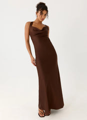 Zandie Maxi Dress - Chocolate Torte