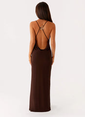 Game Player Maxi Dress - Chocolate