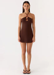 Party For You Mini Dress - Chocolate