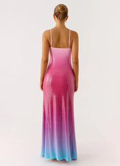 Ariaz Sequin Maxi Dress - Ombre Reef