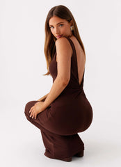Earthbound Muse Maxi Dress - Chocolate