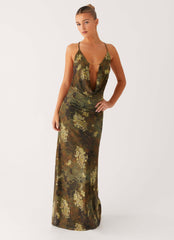 Star Fields Maxi Dress - Cyber Floral