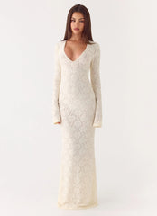 Astoria Long Sleeve Maxi Dress - Ivory
