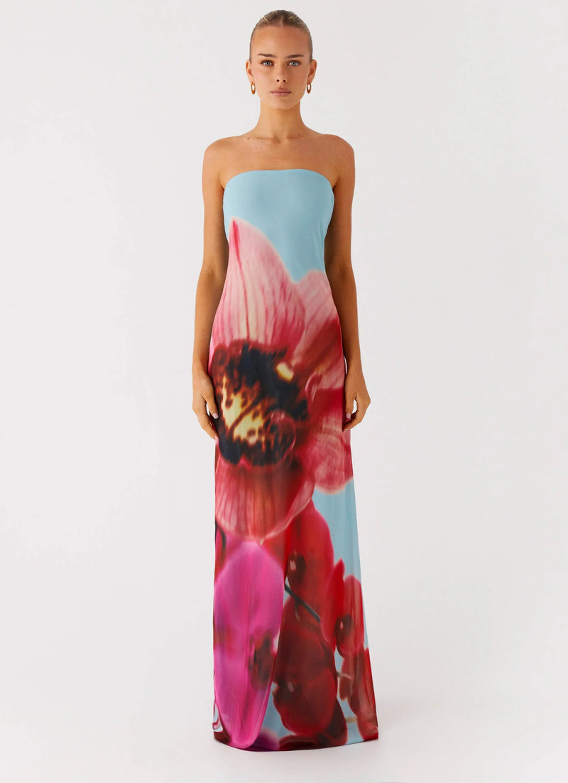 Amelle Maxi Dress - Turquoise Bloom