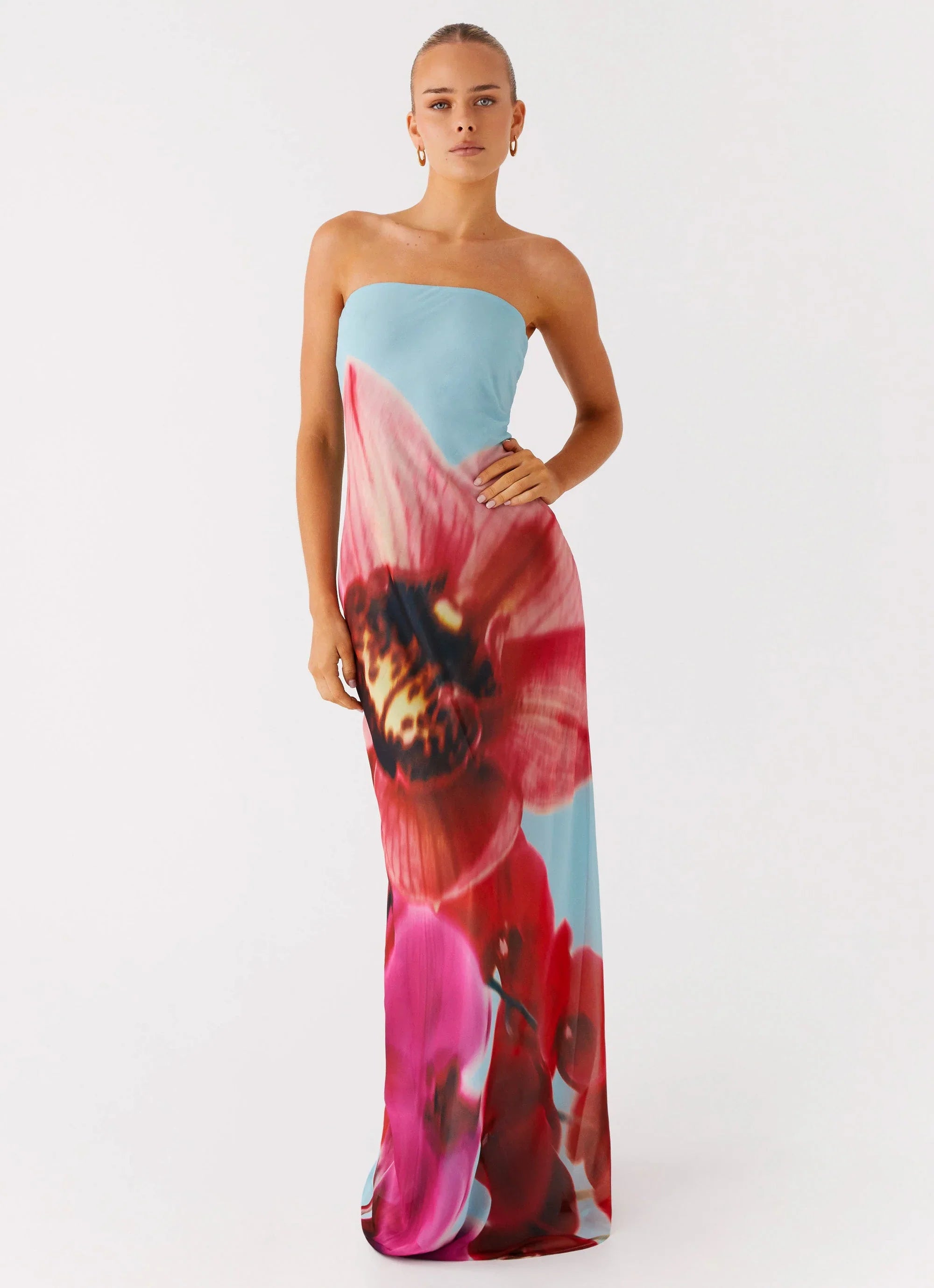 Amelle Maxi Dress - Turquoise Bloom