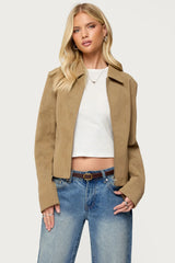 Cozette Faux Leather Jacket