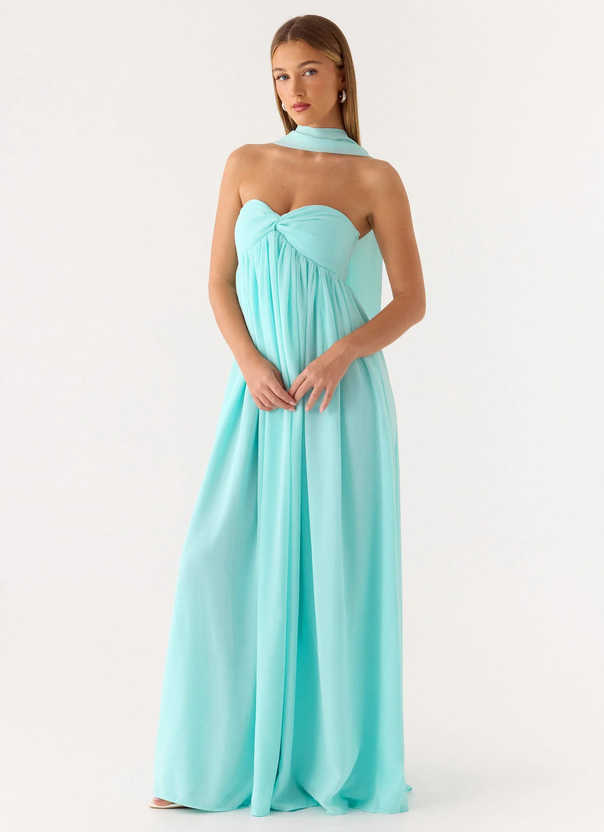 Celestino Scarf Maxi Dress - Aqua