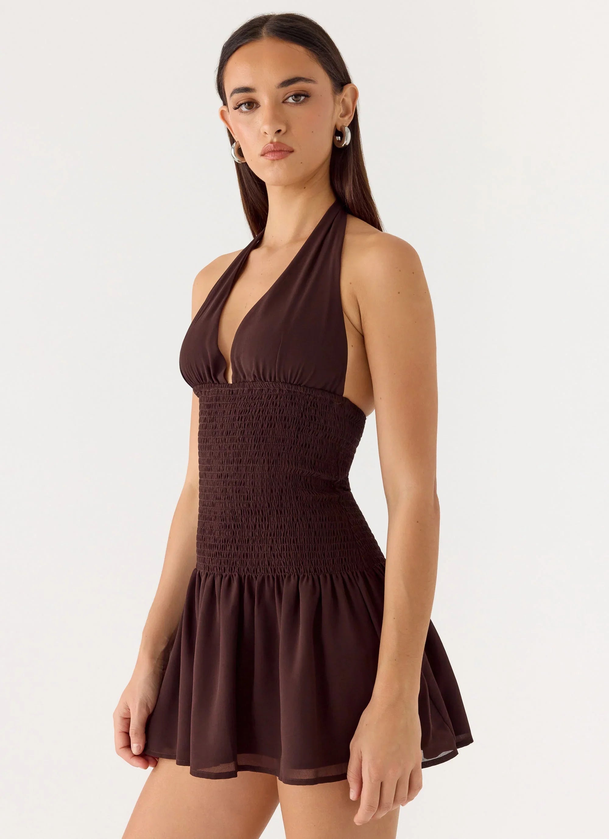 Holden Mini Dress - Chocolate