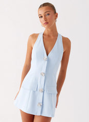 Jeanie Mini Dress - Blue