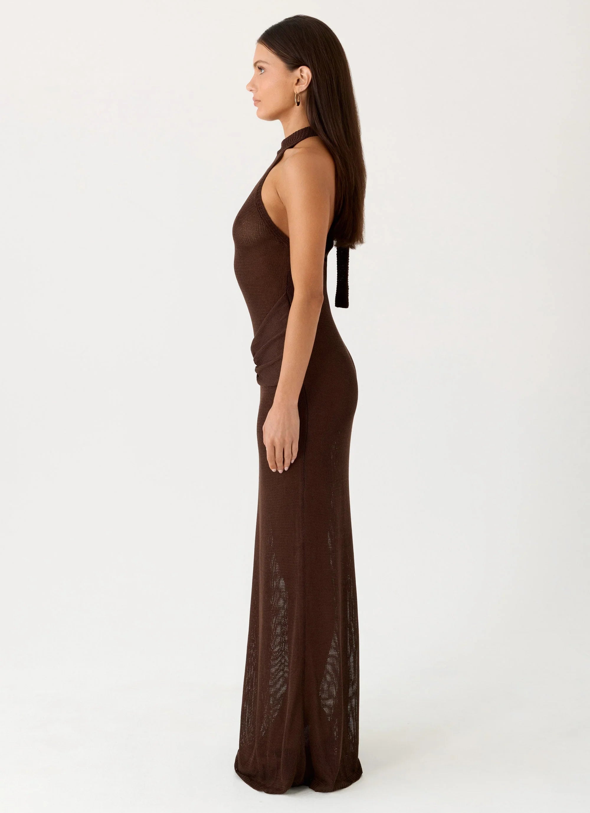Saoirse Knit Maxi Dress - Chocolate