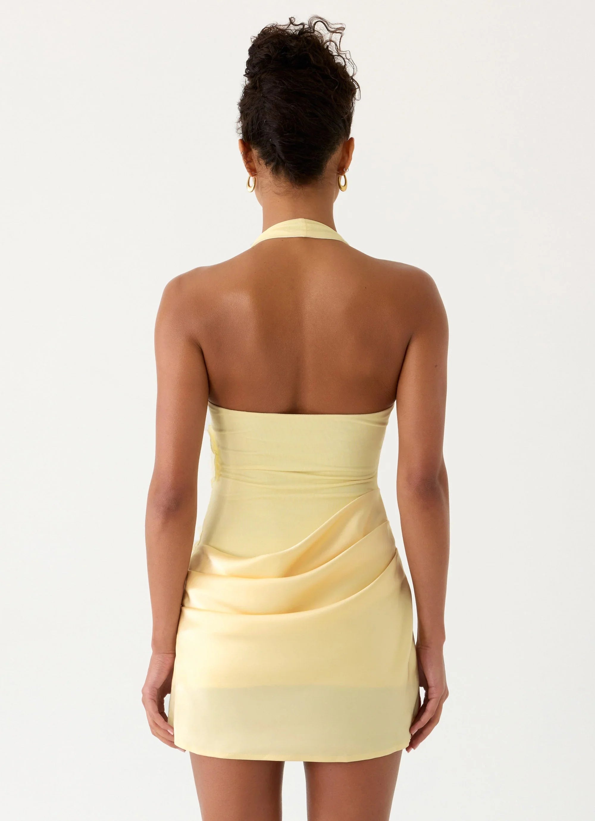Kimana Halter Mini Dress - Yellow
