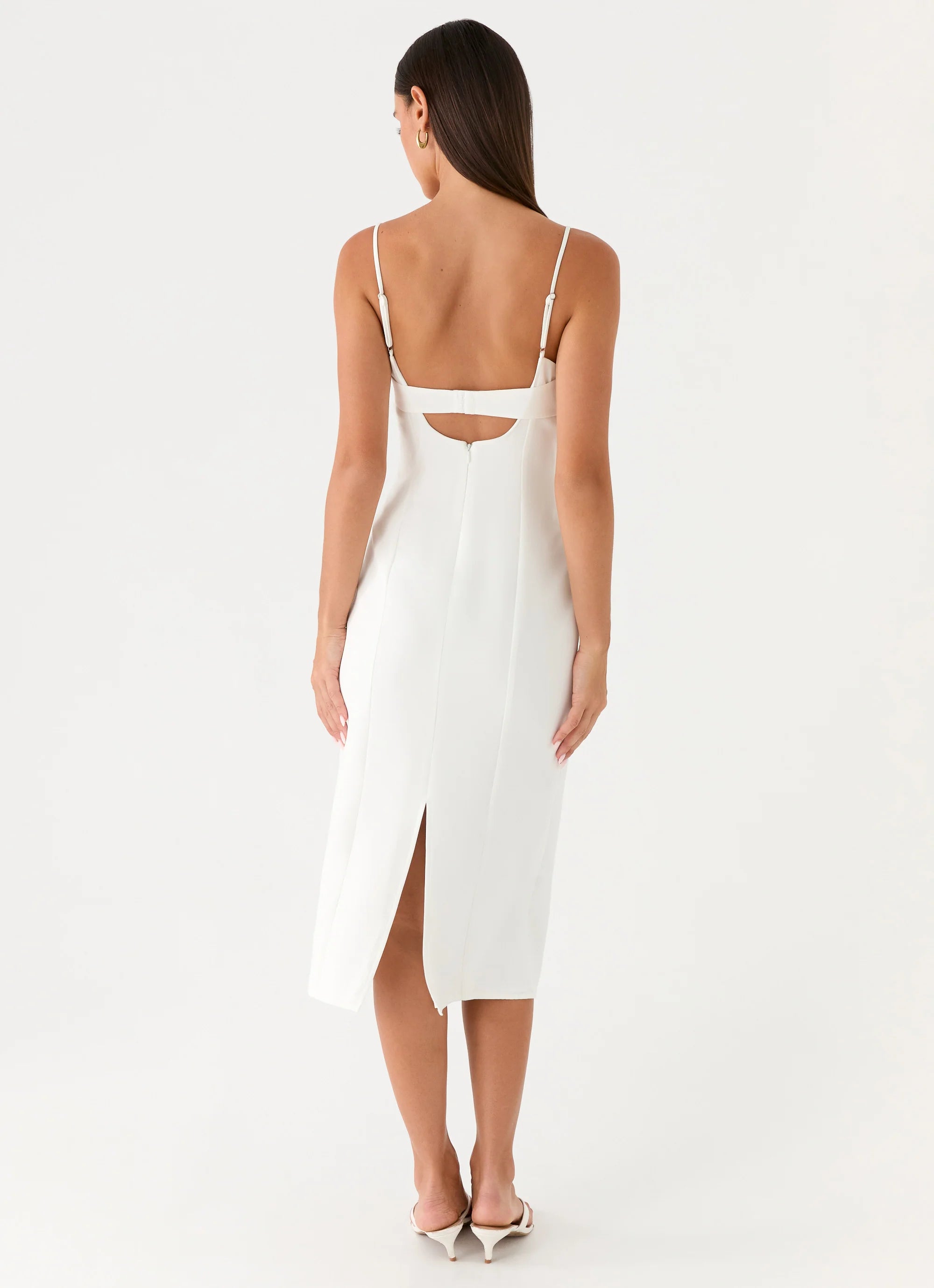Asling Bustier Midi Dress - White