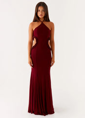 Jemima Maxi Dress - Raspberry Wine