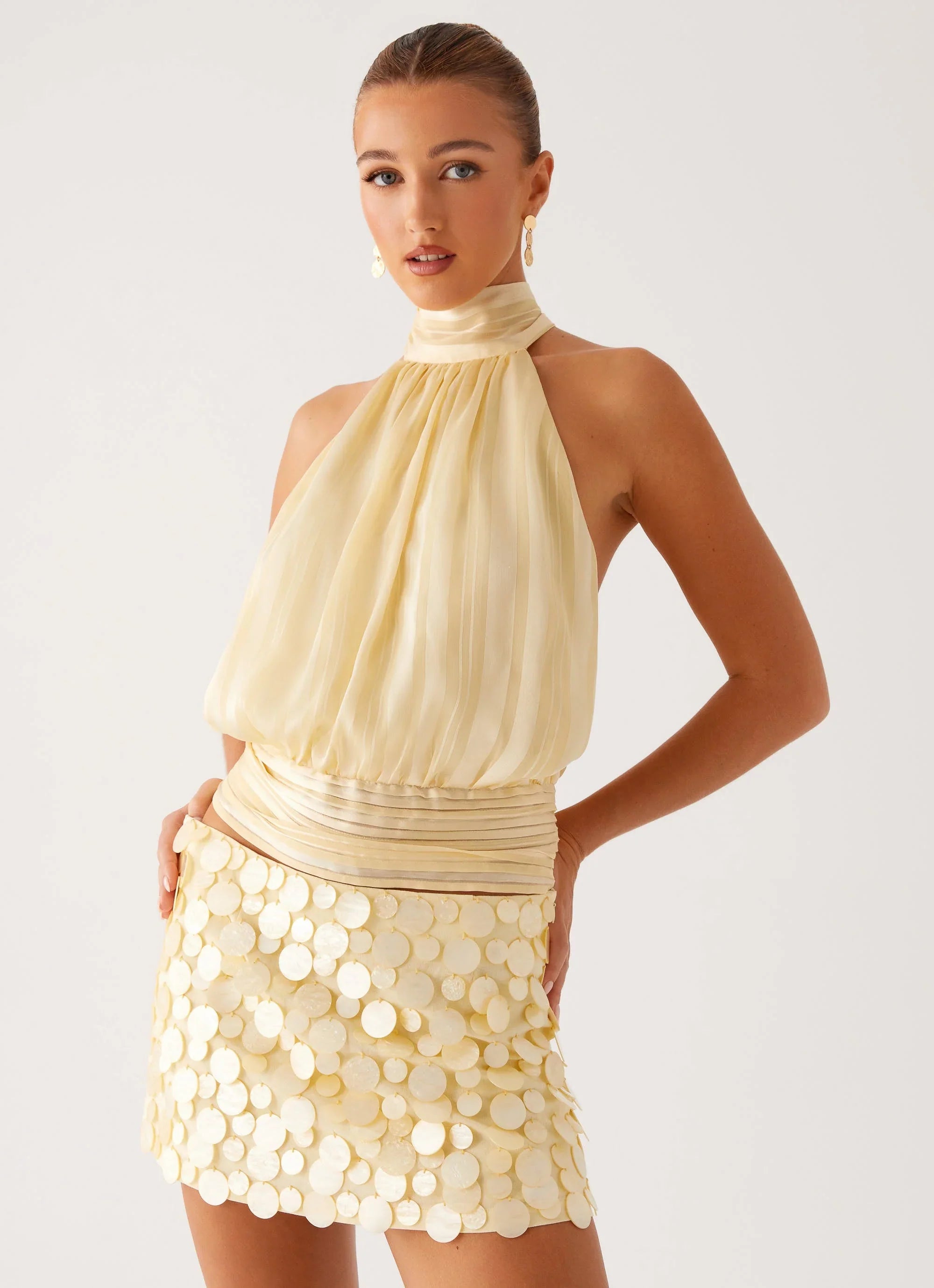 Movie Star Mini Skirt - Yellow