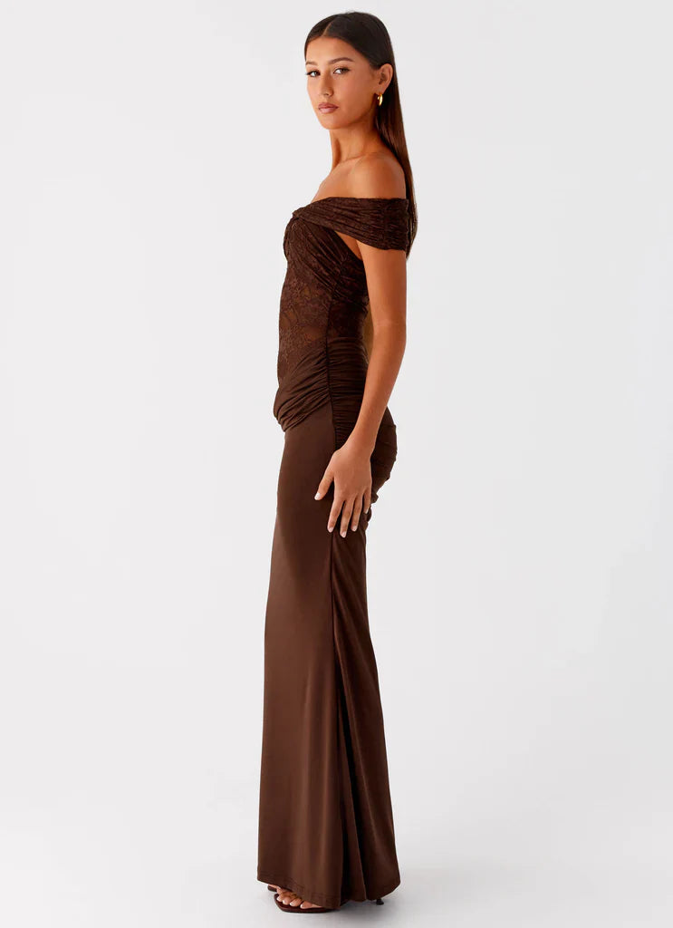 Either Way Maxi Dress - Chocolate