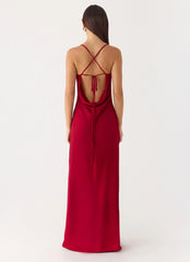 Saria Maxi Dress - Deep Red