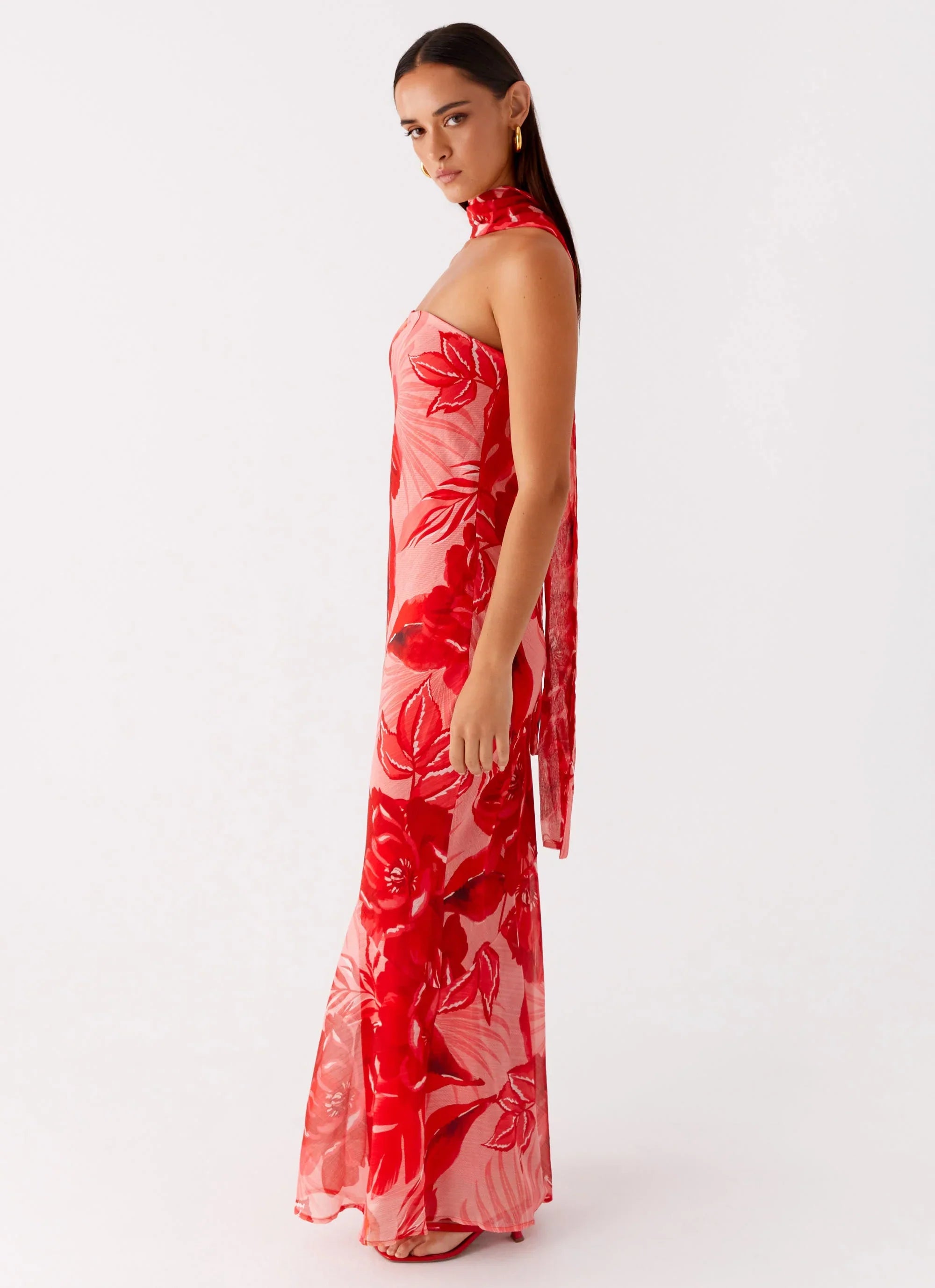 Under The Pagoda Maxi Dress - Sicily Sunsets Print