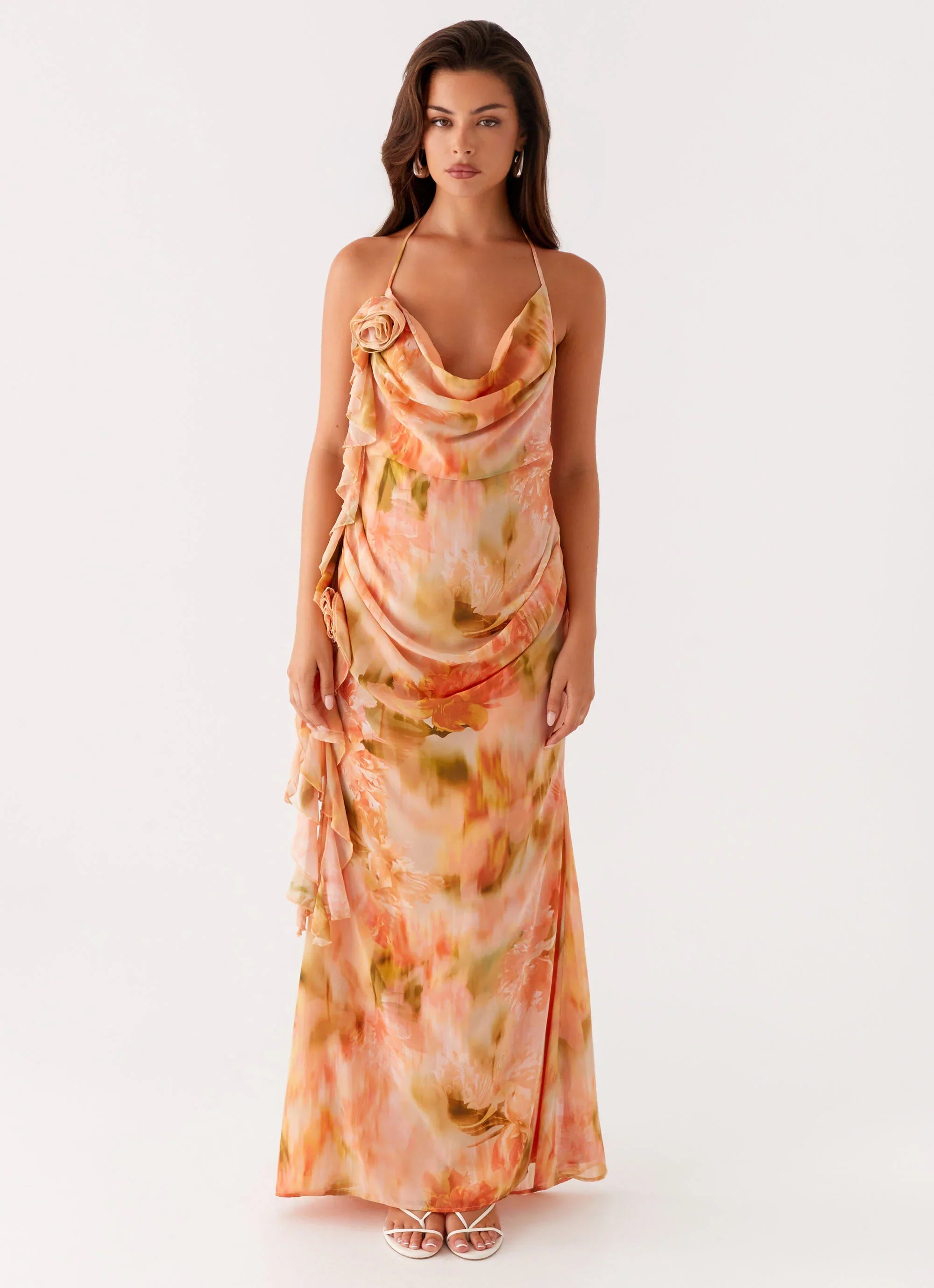 Diedre Rose Strappy Maxi Dress - Sunset Floral