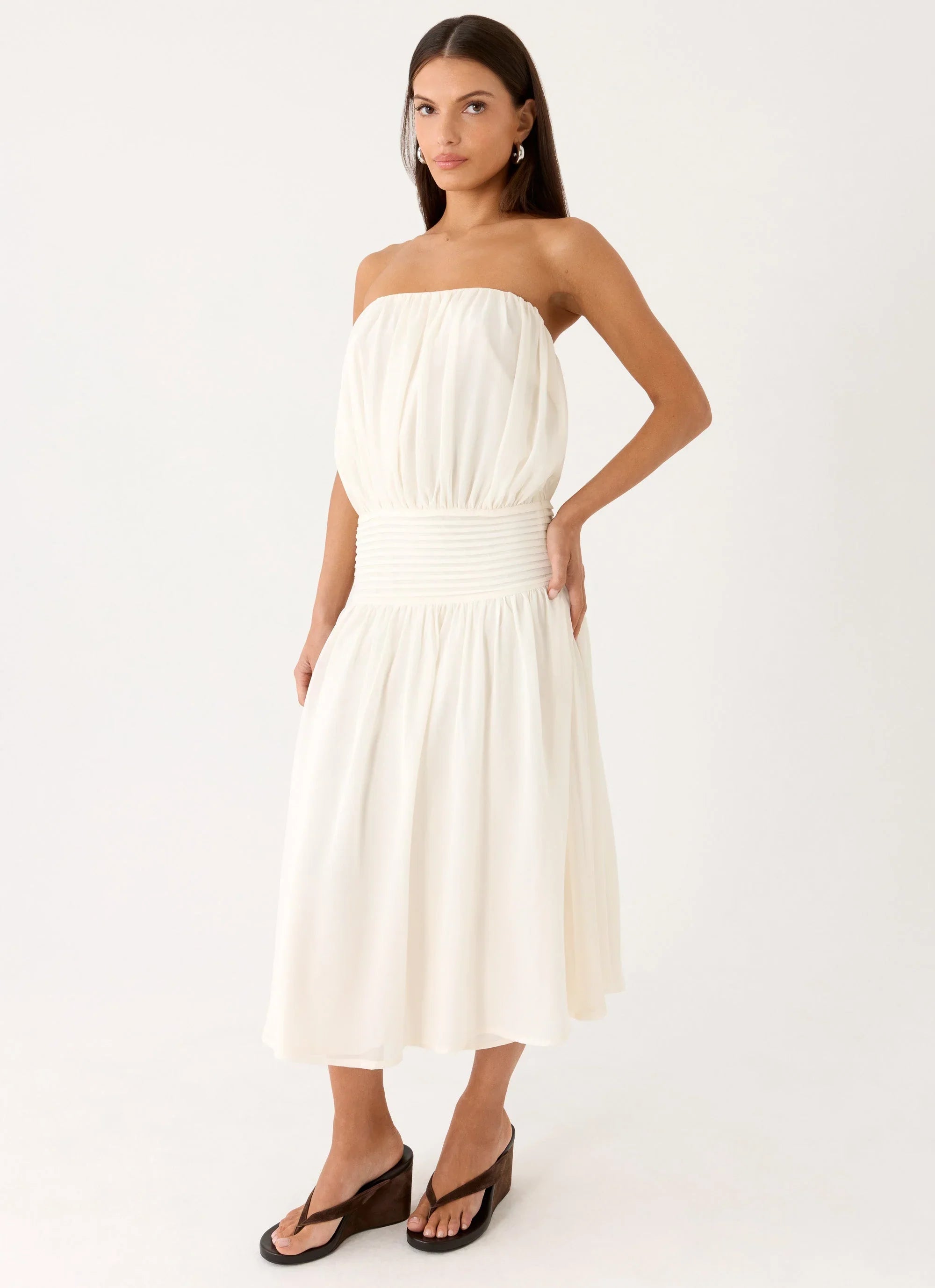 Calanthe Midi Dress - Ivory