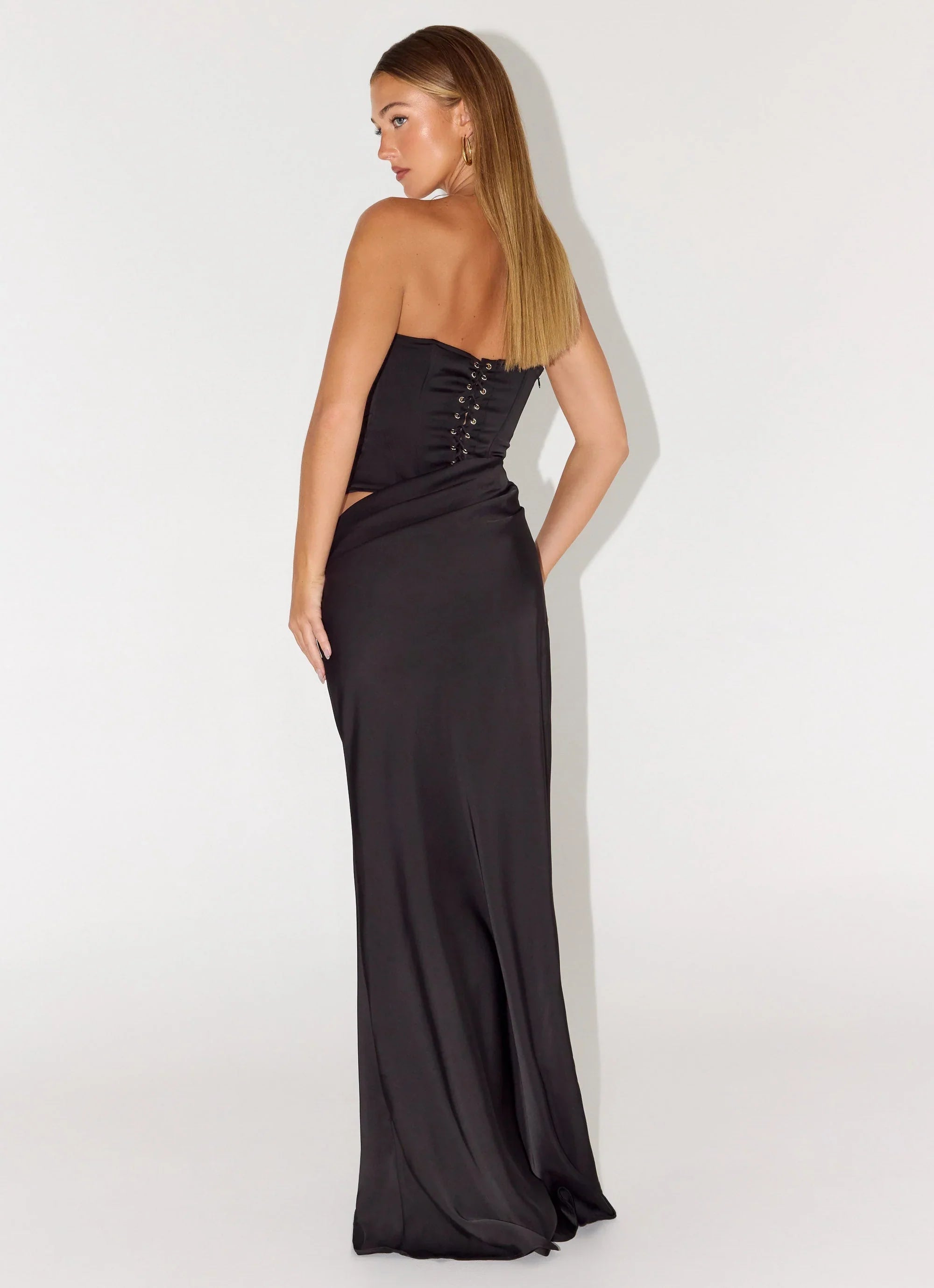 Emory Corset Maxi Dress - Black