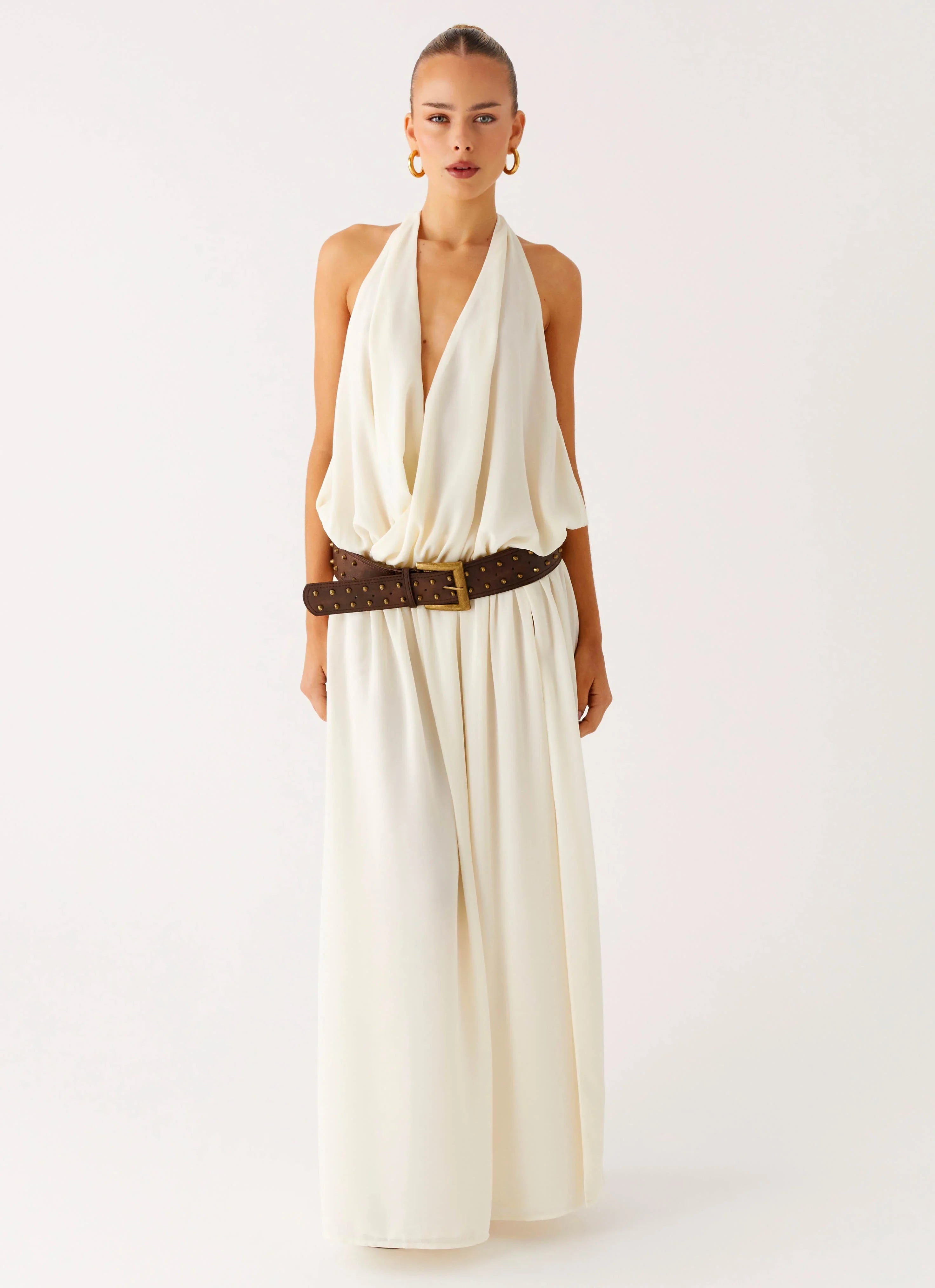 Narlah Halter Maxi Dress - Ivory