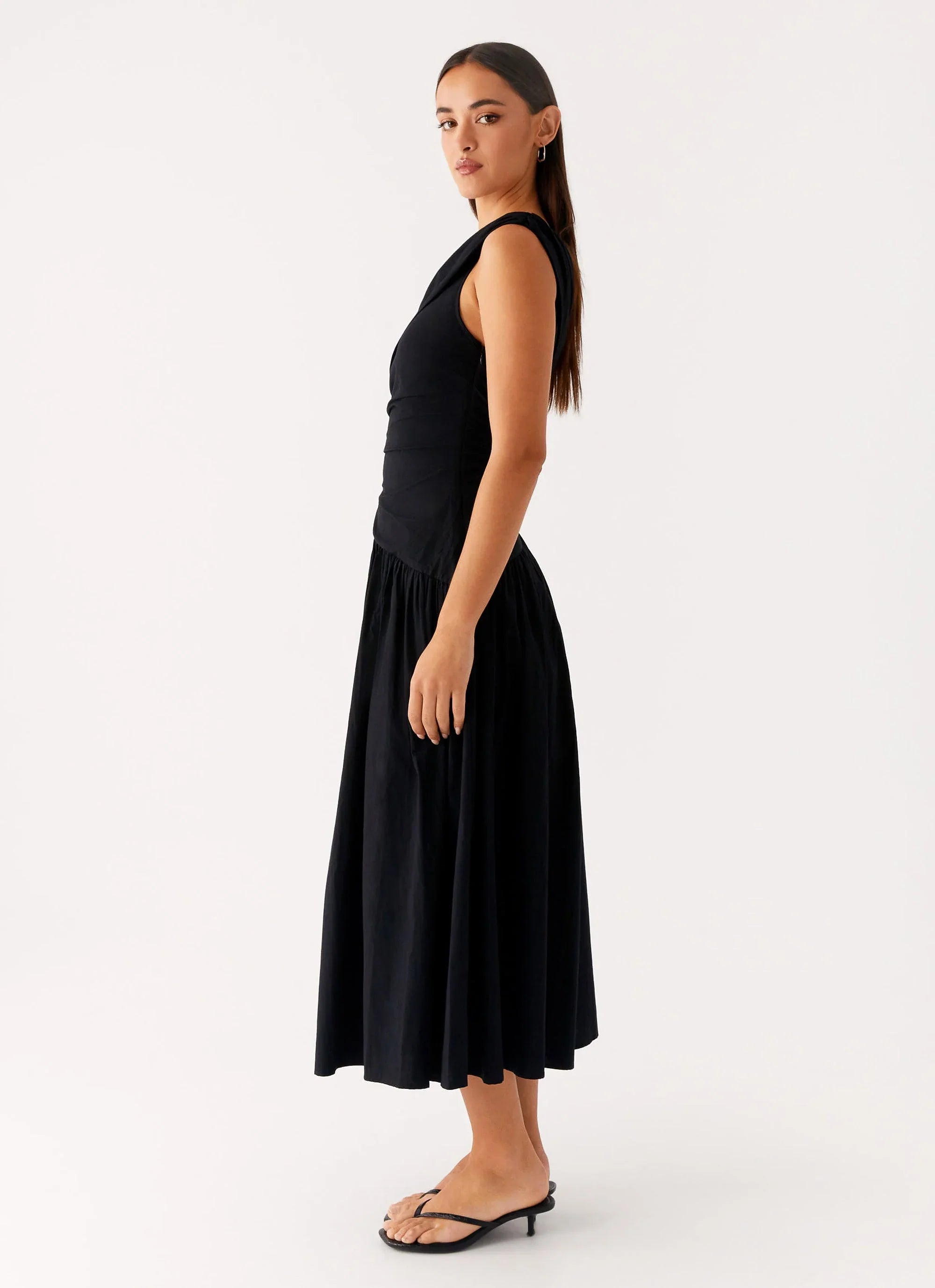 Janessa Midi Dress - Black