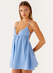 Greer Mini Dress - Blue